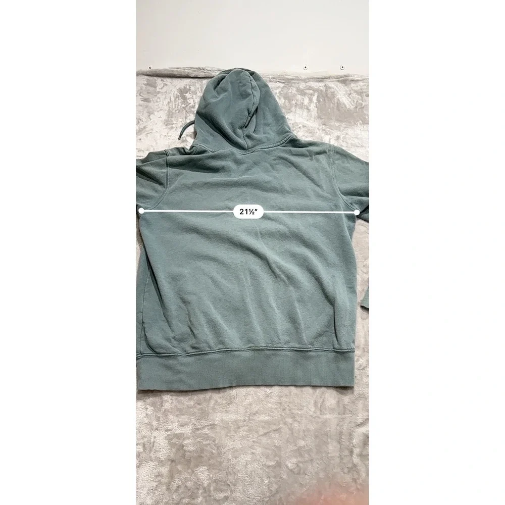 The North Face Hoodie Jacket Men's Size Medium Seafoam Green Zip‎ Up Drawstring